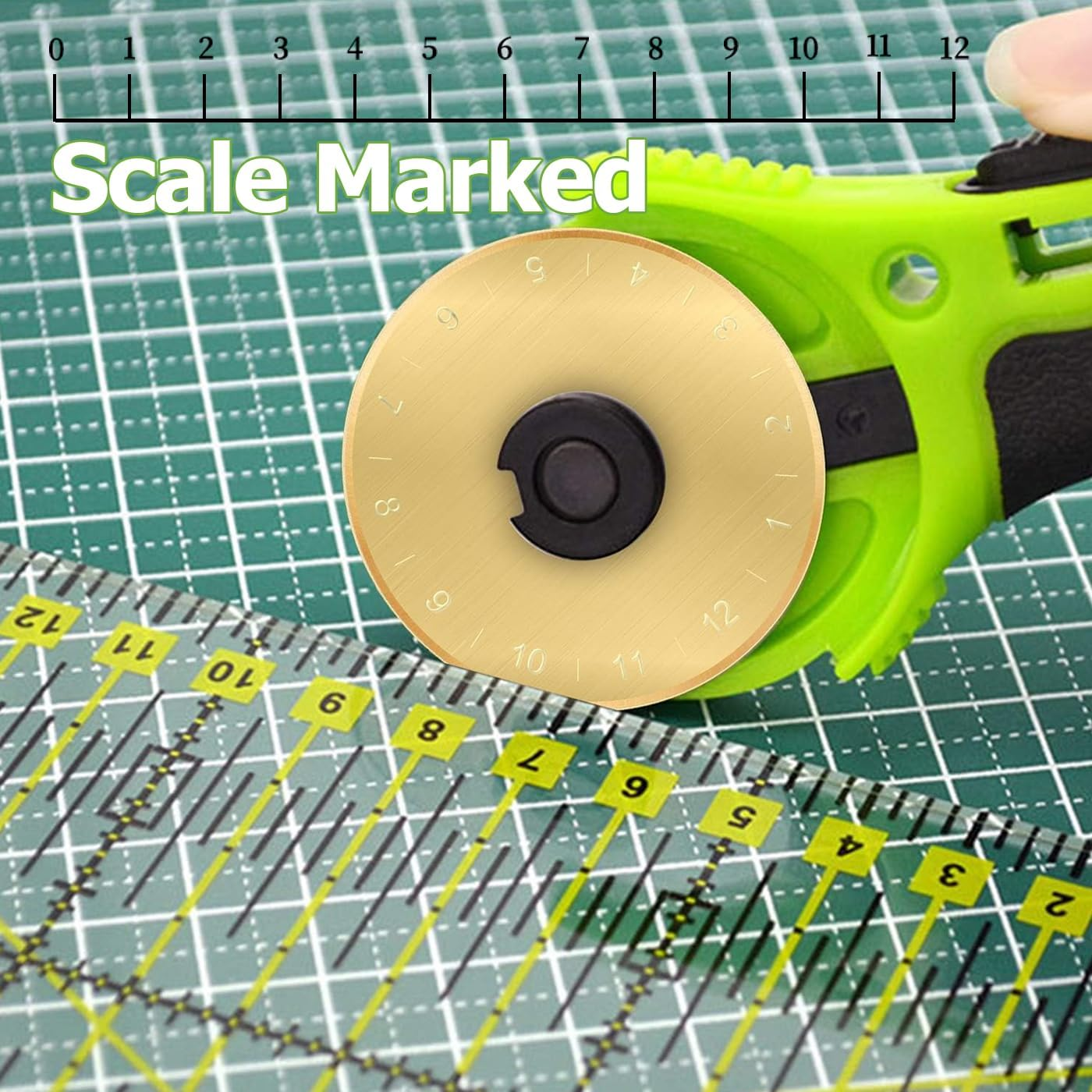 45Mm Rotary Cutter Blades Replacement, Steel Titanium Coated Rotary Cutters Knife Blade Compatible with Olfa, Fiskar, Martelli, Truecut Cutter Tool, 10 Pcs image number 4