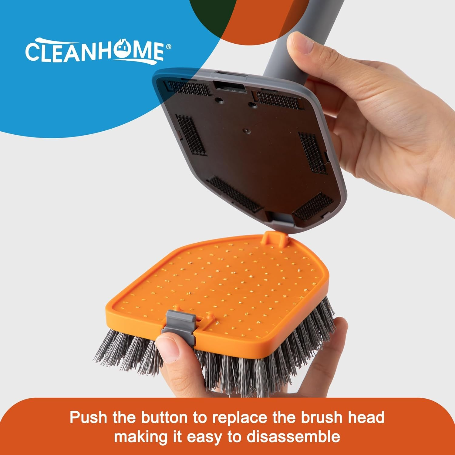 CLEANHOME Shower Scrubber Replacement Heads (2 Pieces), for Cleaning Floors, Tile Gaps and Corners, Suitable for ASIN:B09ZH1LWG1 image number 5