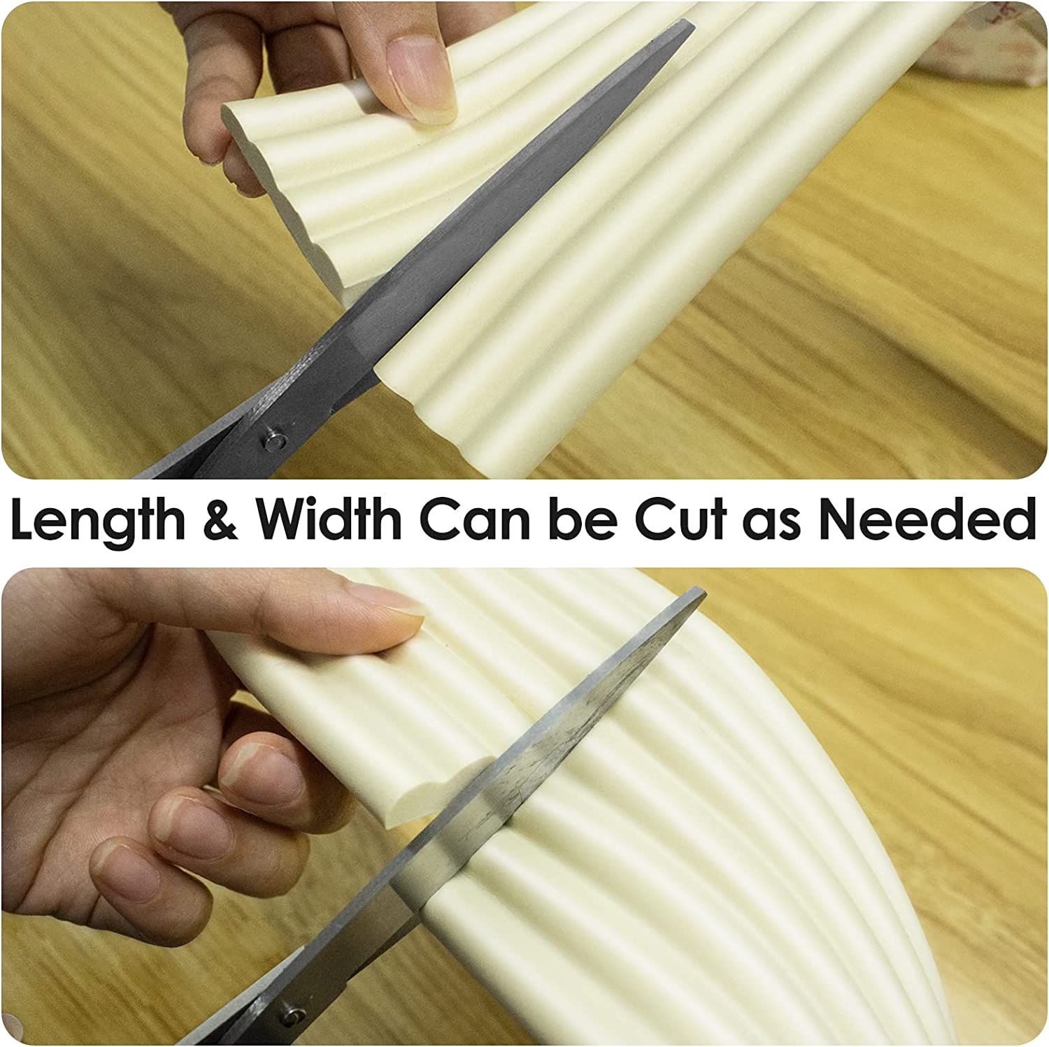 Baby Proofing 16.4Ft Edge Corner Protector with 3M Strong Adhesive Double Sided Tape, Extra-Wide Soft Safety Guards Proof Foam Padding Furniture Bumper or Table, Fireplace, Sharp Edge, Cream image number 6