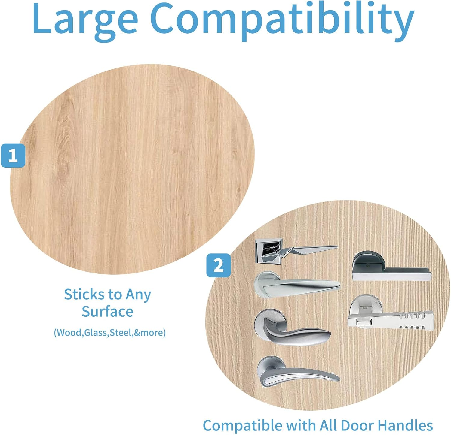 Baby Proofing Door Handle Lock（4-Pack），Child Safety Door Lever Lock ，Childproofing & Petproofing with 3M Adhesive, No Drilling Needed, Minimalist Design, Tool-Free Installation for Toddler Safety image number 6