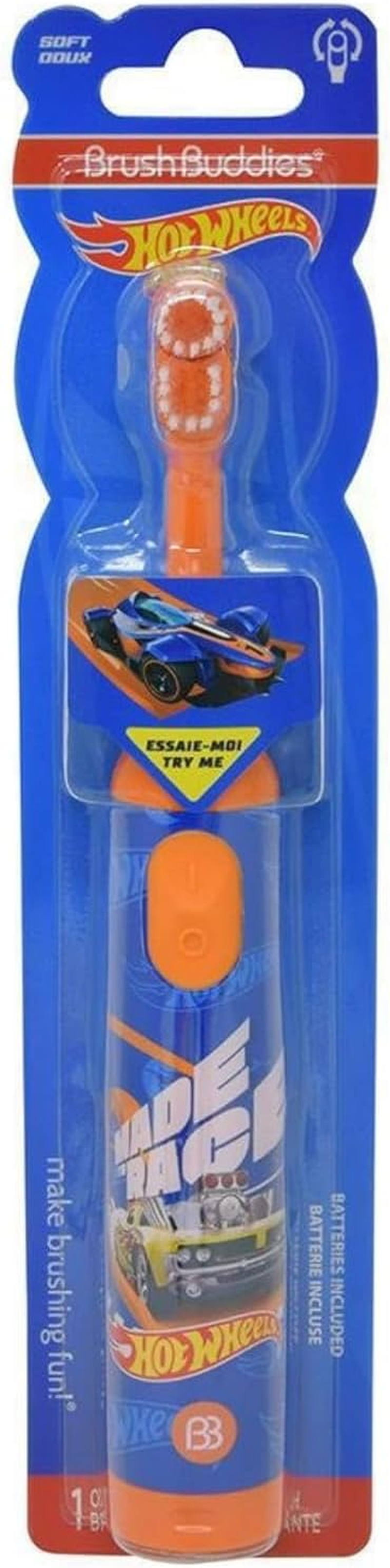 Brush Buddies Hot Wheels Toothbrush for Kids, Toddler Toothbrushes, Children'S Toothbrushes, Soft Bristle Toothbrushes for Kids, 3PK image number 2