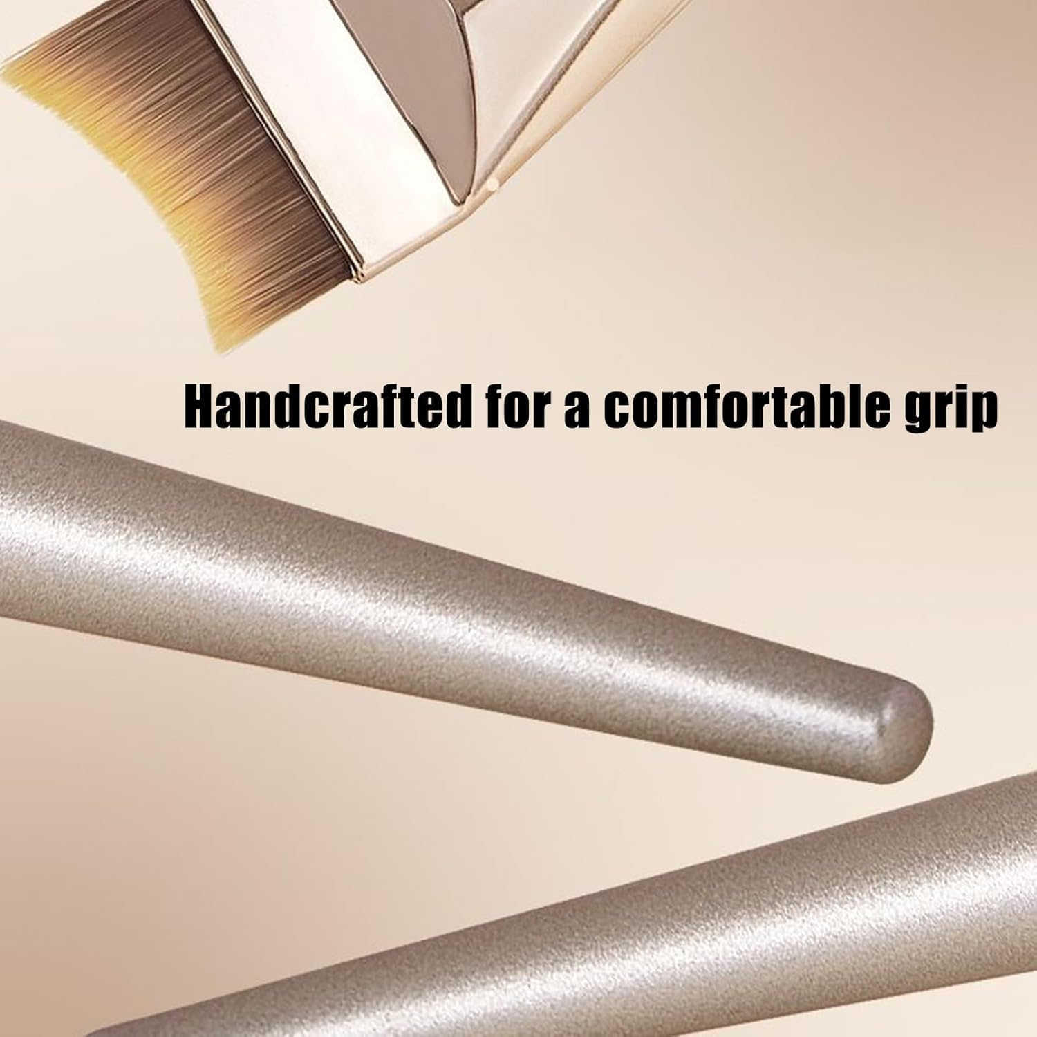 Flat Foundation Brush - Professional Makeup Tool, Synthetic Bristle Cosmetic Applicator (Soft Dense Bristles, Ergonomic Handle Design, Durable Construction) | Perfect Liquid Cream Powder Blending Cont image number 6