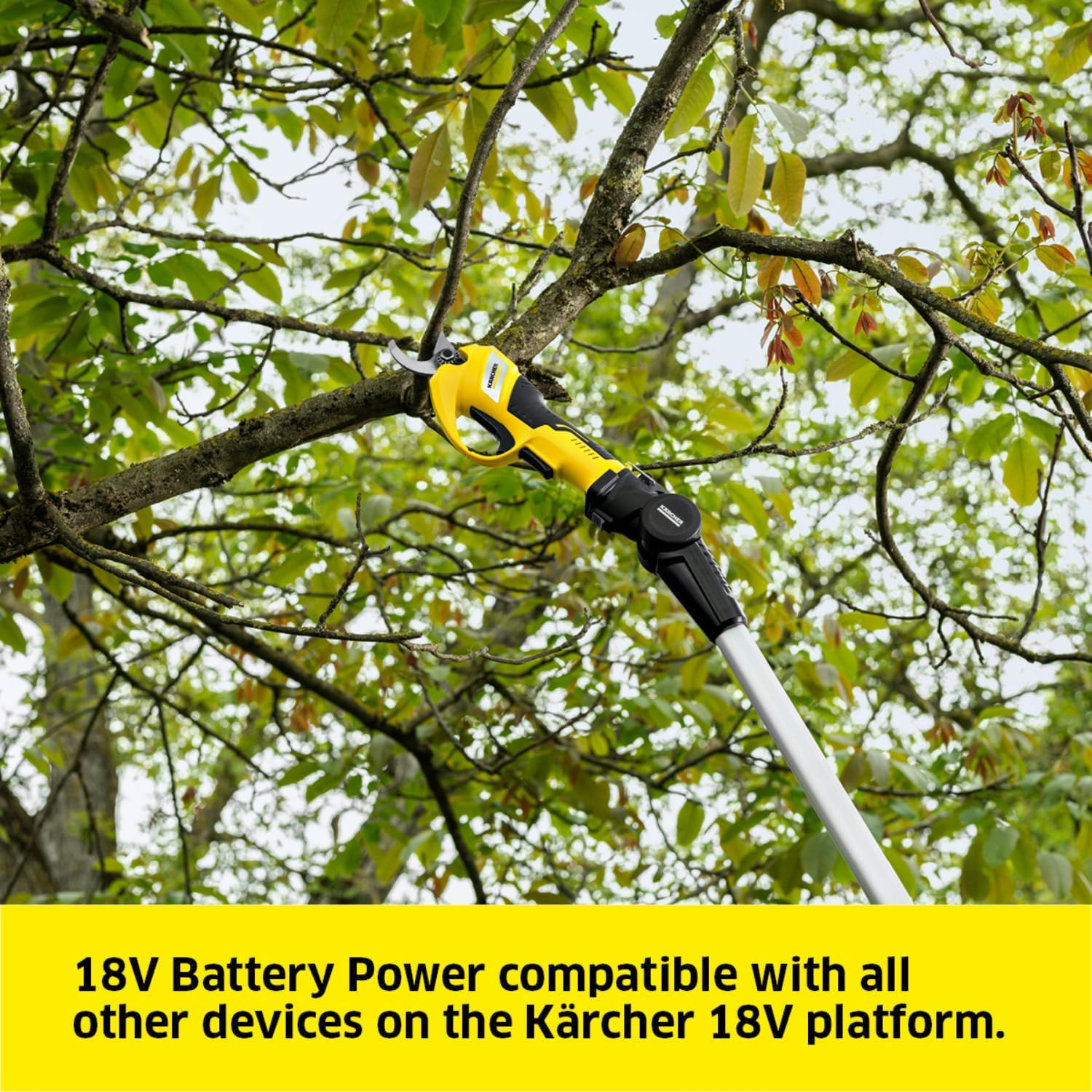 K&auml;rcher Cordless Lopper TLO2-18 18V Battery Platform, Features Real Time LED Display. Easily Cut Branches and Twigs up to 2.5Cm, Byplass Blade Cuts Precisely without Need for Force, Skin Only image number 3