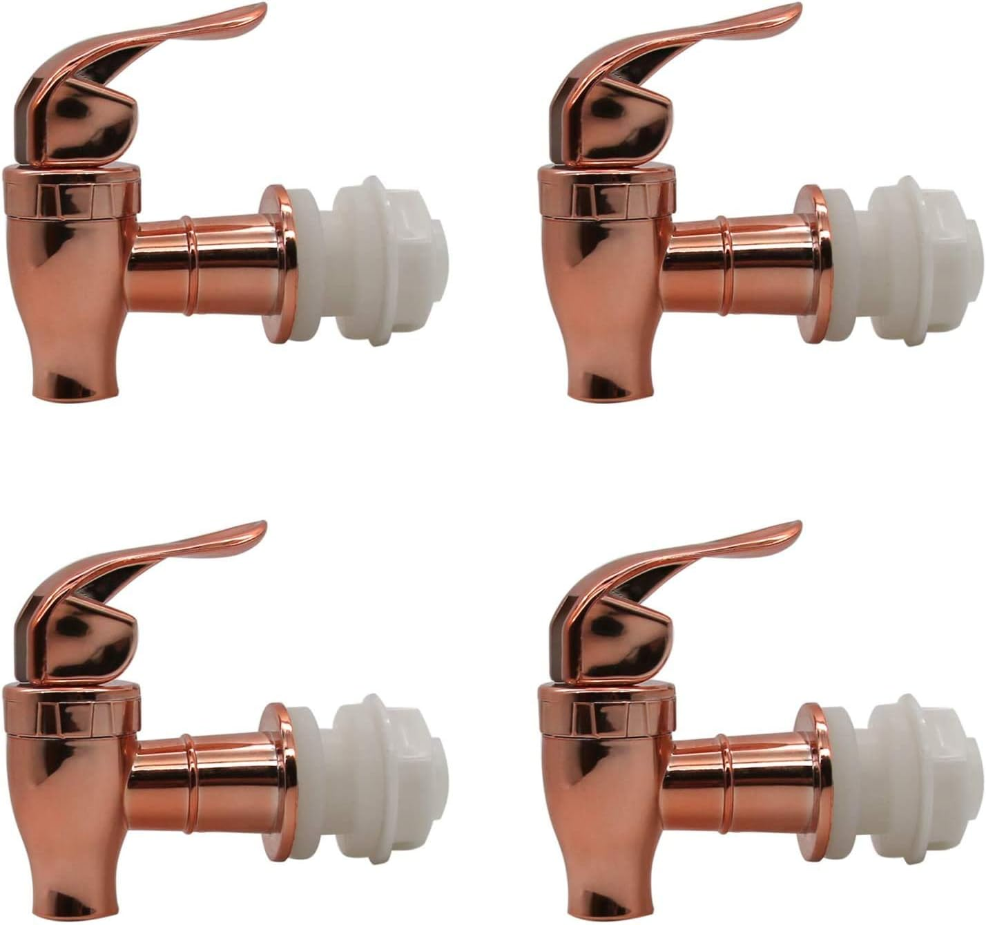 Rose Gold Beverage Dispenser Replacement Spigot, Push Style, 2 Pack
