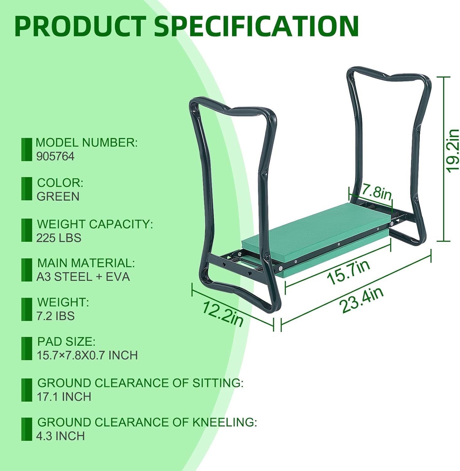 Garden Kneeler - Multi-Functional Gardening Seat and Kneeler image number 3