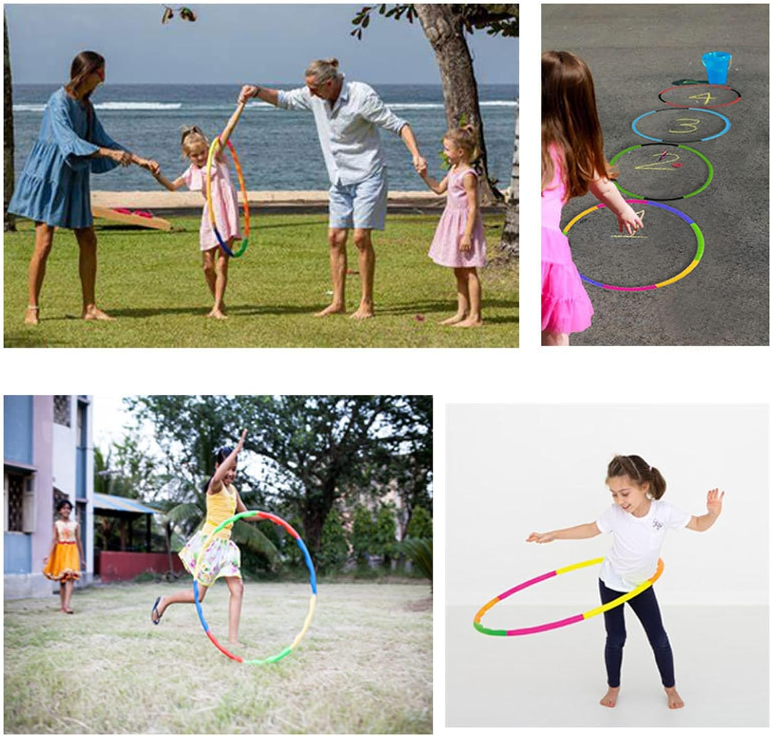 8 Knots Exercise Hoops Set for Kids,Adjustable Detachable Fitness Toys for Gymnastics,Dance, Games and Pet Training-27.5Inches,Suitable for Fitness,Bodybuilding,Weight Loss image number 5