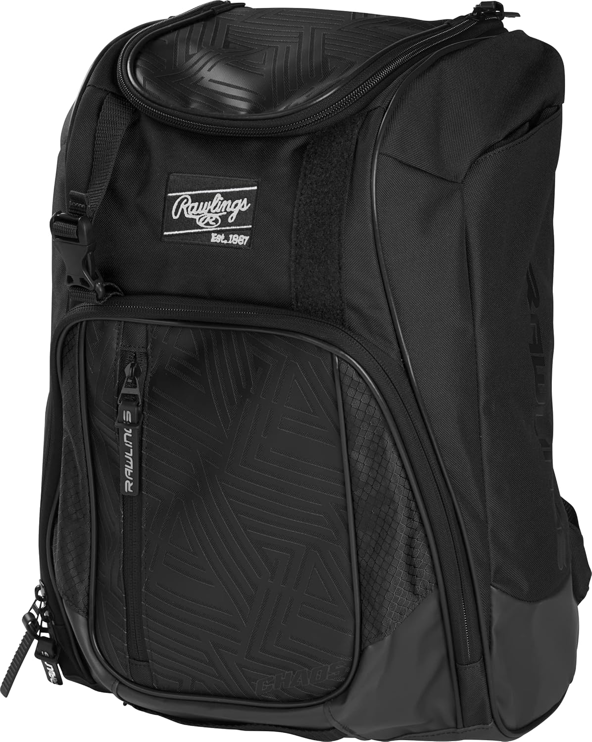 Rawlings | Chaos Backpack Bag Series | T-Ball & Youth | Baseball & Fastpitch Softball | Multiple Colors - Red/White/Blue image number 7
