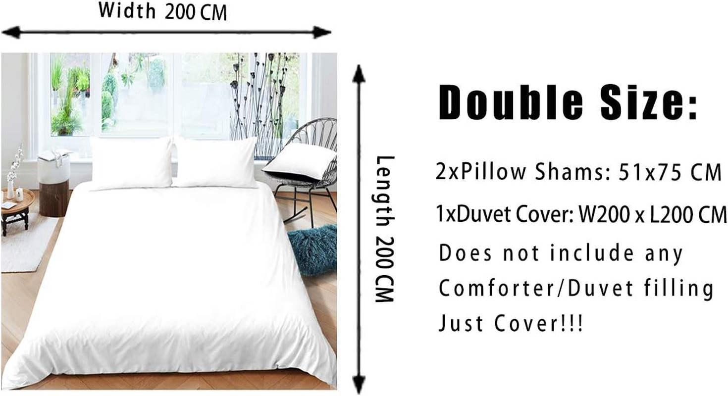 Homemissing Penguin Duvet Cover Set Cartoon Penguin Bedding Set for Kids Boys Girls Cute Animal Comforter Cover Lovely Funny Quilt Cover 3Pcs Double Size image number 4