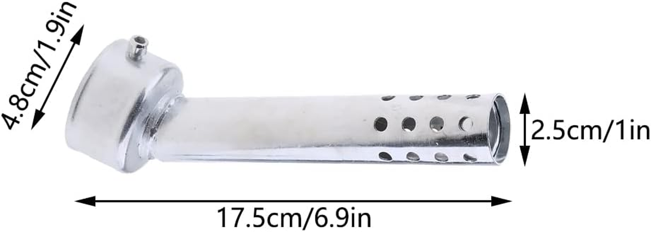 Baceyong Motorcycle Exhaust Silencer, 48Mm/1.9Inch Universal Adjustable Muffler Silencer Angled Exhaust Insert Baffle End Can Universal image number 5