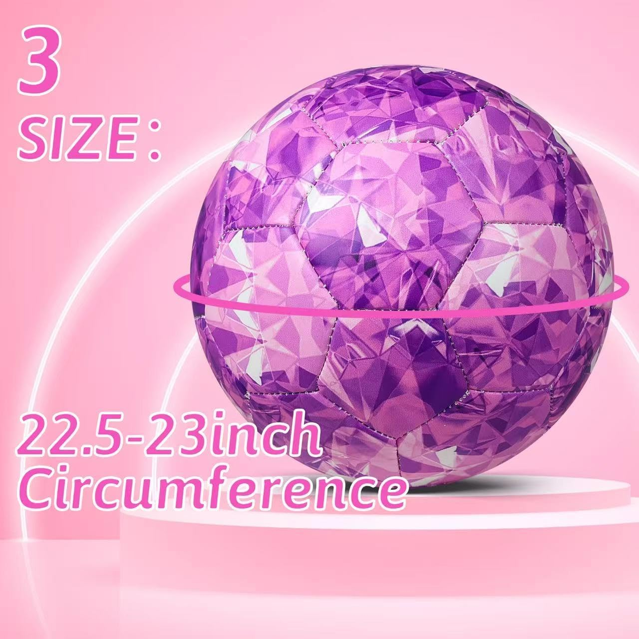 BYAOSUN Soccer Ball Size 3 for Kids, Premium TPU Toddler Soccer Balls Interactive Indoor Outdoor Sports Toys for Kid Children Boys Girls Teenager Schoolboys Birthday Gifts image number 3