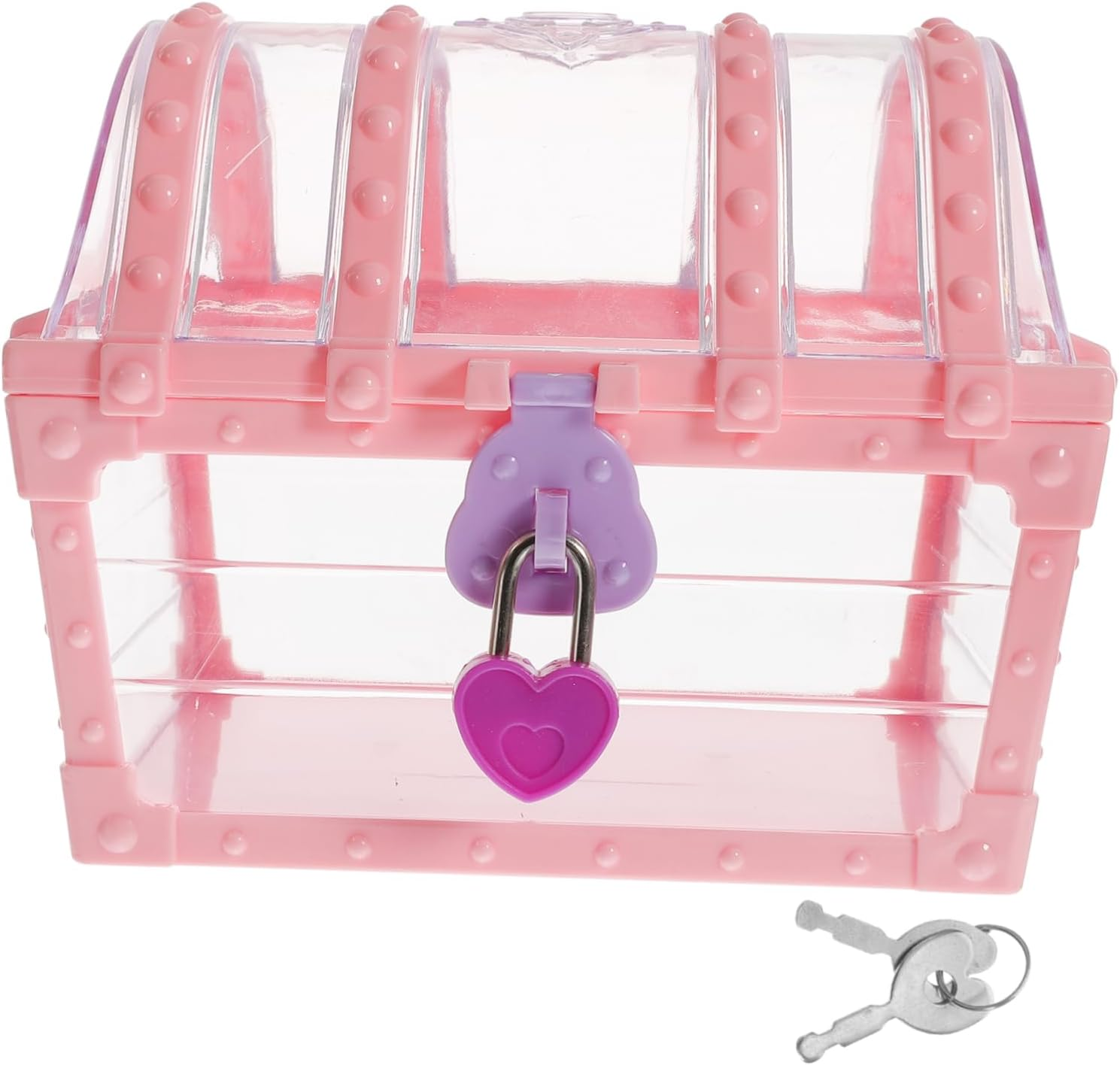 Hohopeti Pirate Treasure Chest with Lock Small Decorative Storage Box for Craftsmanship Organizer Vintage Style Keepsake Box for Home Office for Party Use image number 6