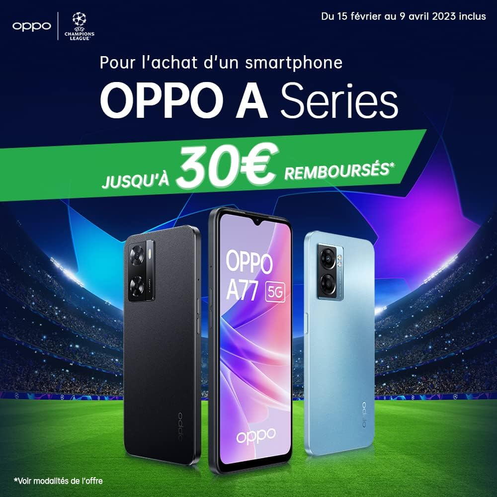 Oppo A77 Smartphone 5G Unlocked 6GB RAM + 128GB Expandable Memory AMOLED Display 90Hz 6.43" Camera 48MP Battery 5000Mah + Quick Charge 33W Stereo Speaker Blue image number 5