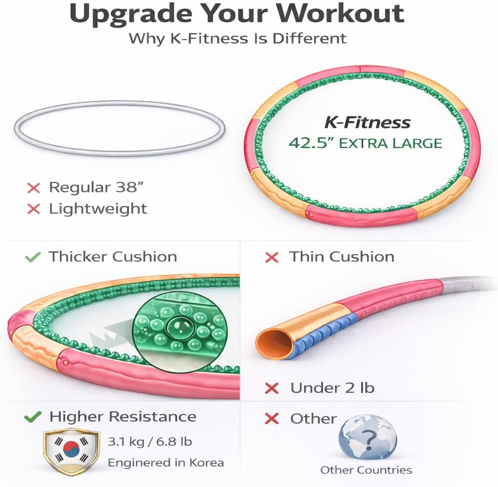 Weighted Hoop 6.84Lb (3.1Kg) Exercise,Fitness Advance for Expert image number 5