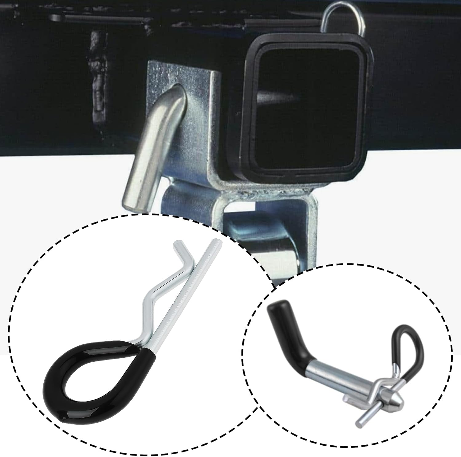 3Pcs Trailer Hitch Pin Clip with Vinyl-Coated for 1/2Inch and 5/8Inch Hitch Pins image number 6