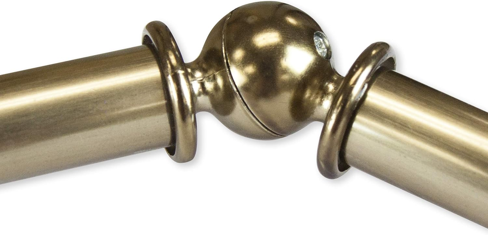 13/16" Moyat Bay Window Curtain Rod 20-36", 38-72" - Antique Brass image number 4