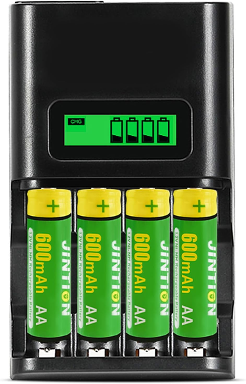 Rechargeable AA Batteries Double a Nimh 600Mah 1.2V Solar Battery Replace for Garden Lights String Light Lanterns Toys Replacement(4 Pack) image number 1