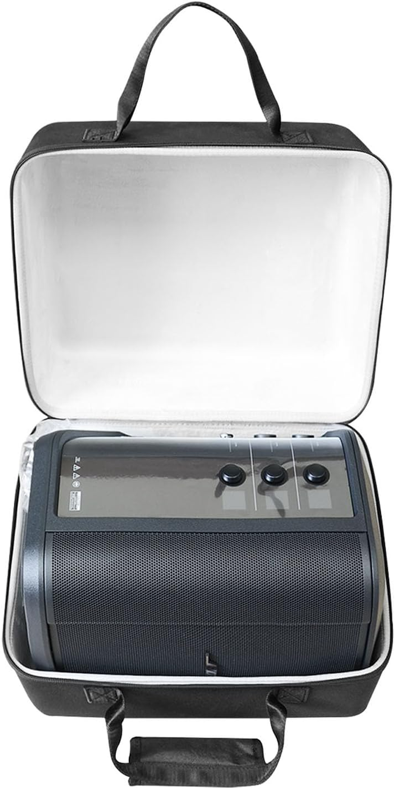 Hard Portable Speaker Storage Bag for S1 PRO Plus, Speaker Case with Microphone and Power Cable, Black, Waterproof, Durable, Drop Resistant, Comfortable Handle