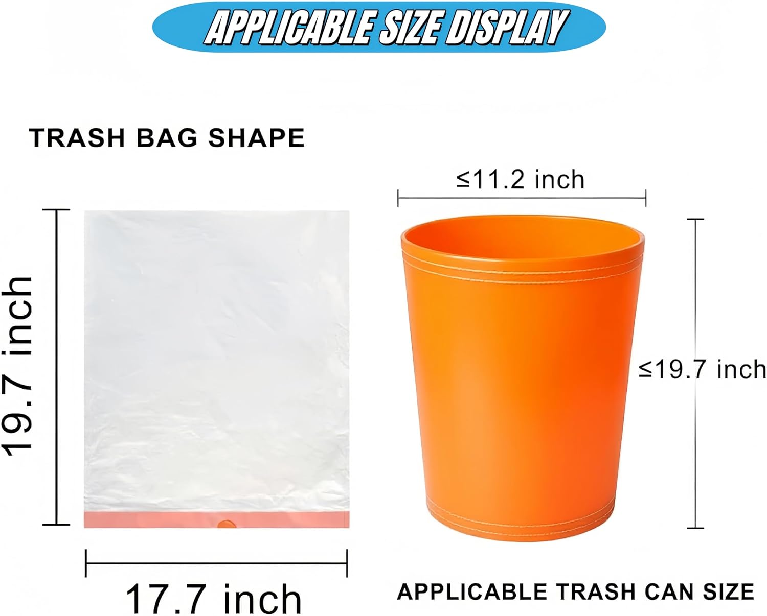 Drawstring Bin Bags, 15L, 3 Rolls Rubbish Bags,45X50Cm, White Garbage Bags for Kitchen, Bedroom, Office image number 3