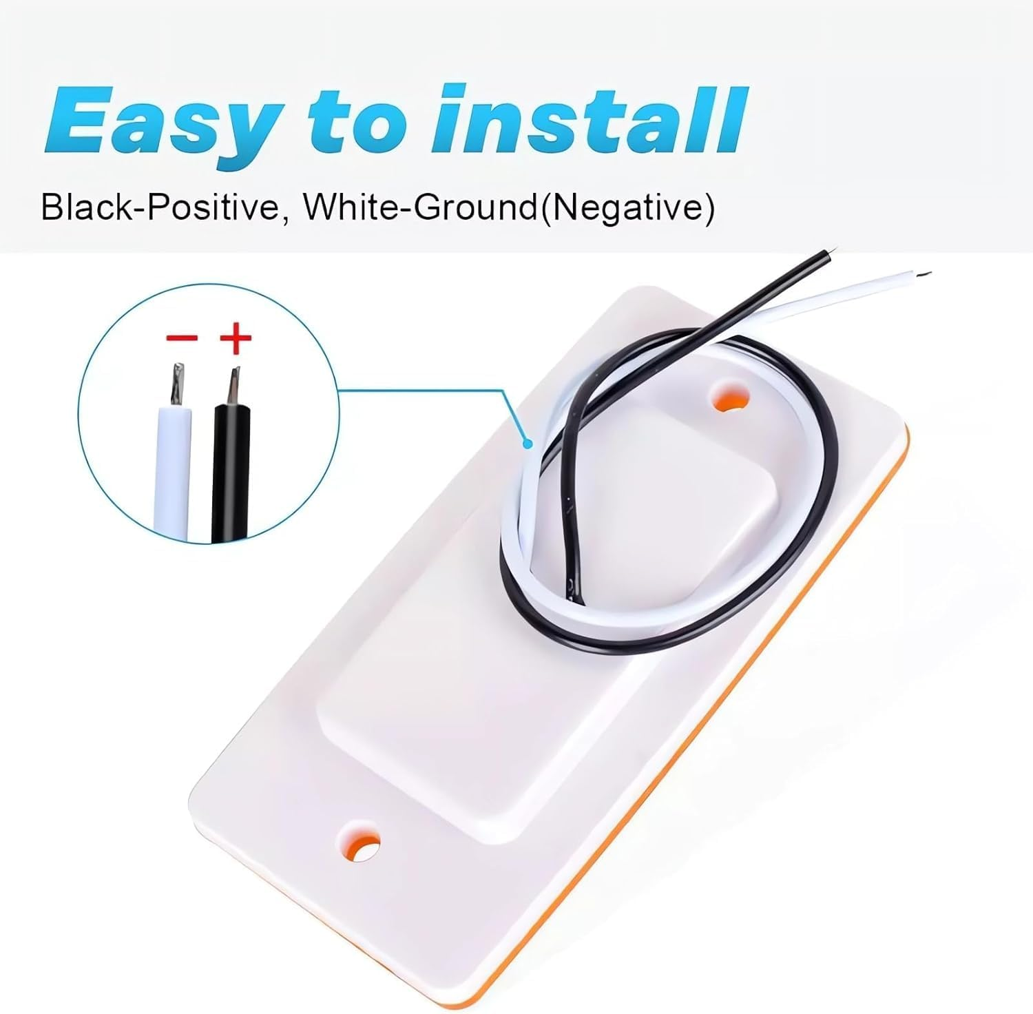 5Pcs Rectangle Cab Light 6LED Amber Top Roof Running Cab Marker Light Waterproof Compatible with Freightliner Heavy Duty Trailer Century Columbia Volvo Camper Trucks image number 5