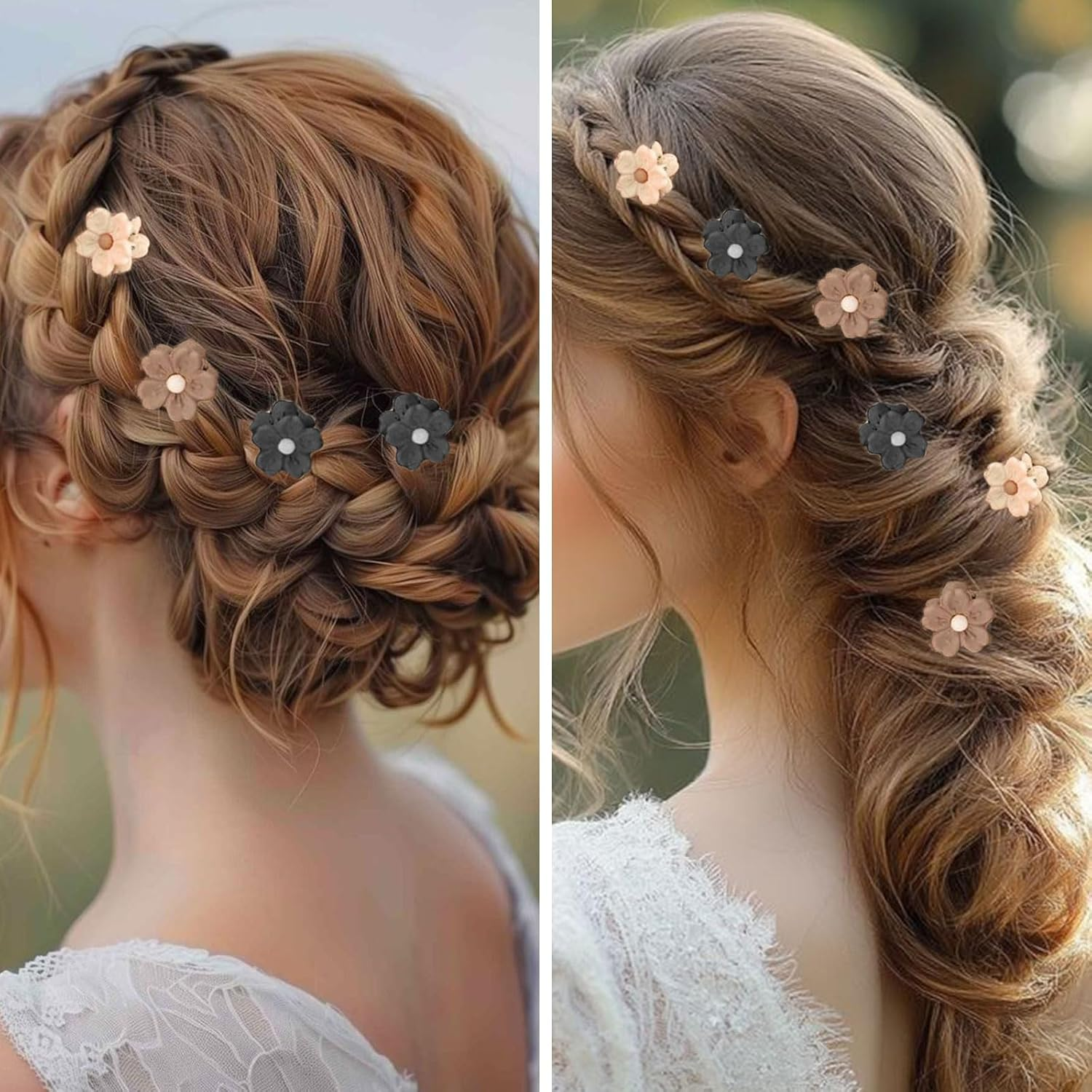 Lunarcharm 10 Pieces Small Flower Daisy Hair Clips for Women Girls Mini Hair Clips Hair Clips with Strong Hold Cute Hair Accessories image number 1