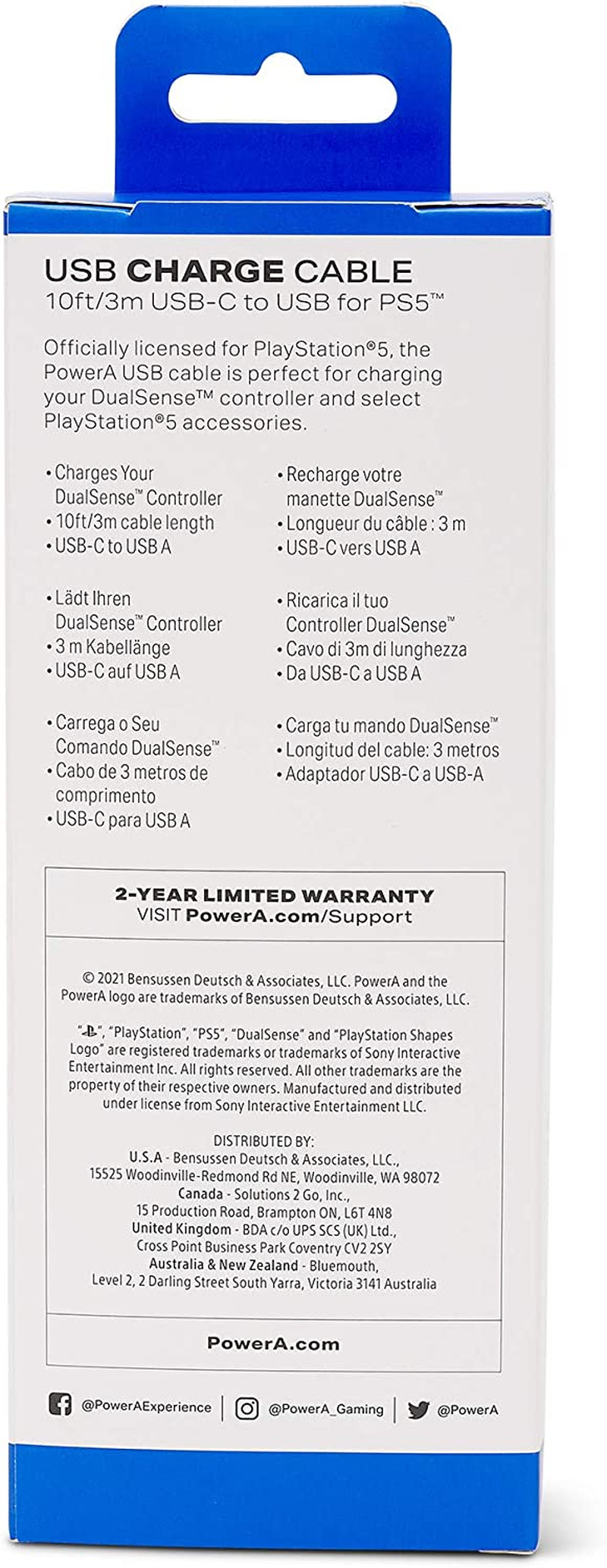 Powera USB-C Cable for Playstation 5, Cable, USB-C, PS5 image number 3