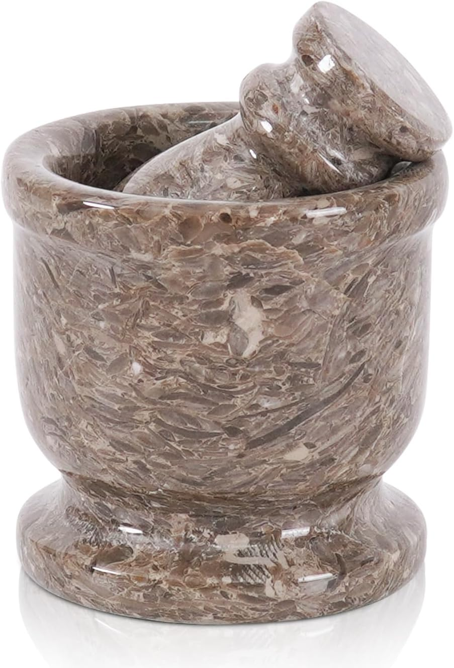 Radicaln Marble Mortar and Pestle Set Oceanic 2.5" Inches Handmade Spice Grinder & Garlic Crusher for Kitchen Mortar and Pestle Set Small Herb Grinder image number 3