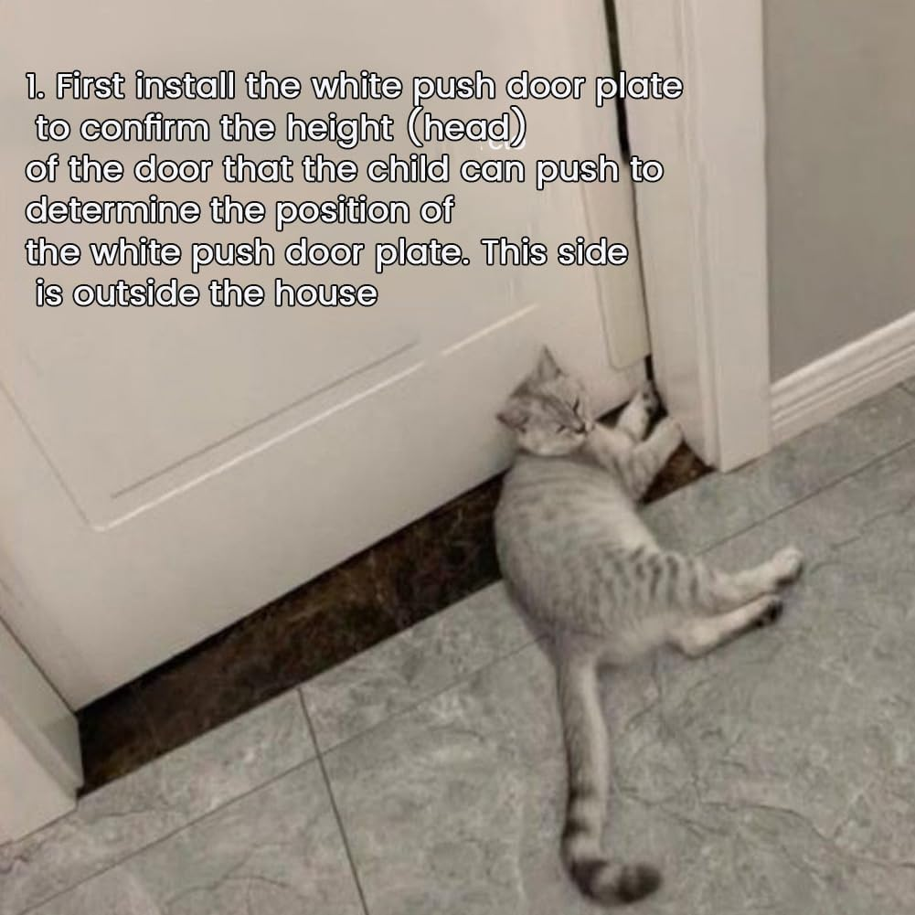 1 PCS Pet Cat Auxiliary Door Two-Way Free Access Cat Door Dog Door Hole Cat Out Entry image number 6