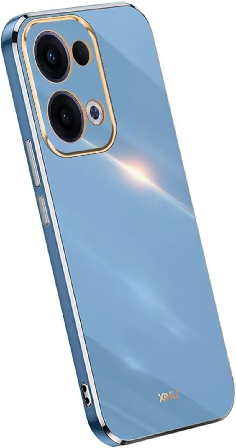 Topme Silicone Case for Oppo Reno13 Pro 5G / Oppo Reno 13 Pro 5G (6.83 Inches), [Gold Edge Style Mobile Phone Case] - Black