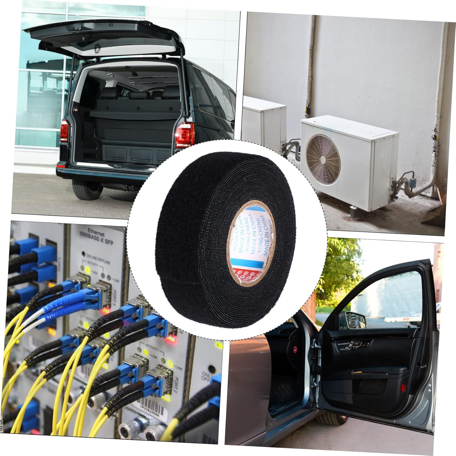 Squeaky Window Tape High Temp Wire Harness Wrapping Automotive Adhesive Insulating Tape for Car Electronics and Wire Loom Protection and Reliable image number 6