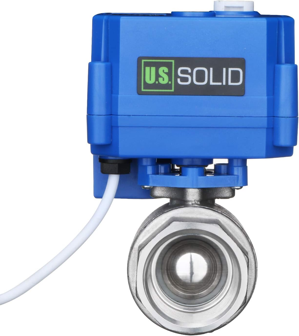 U.S. Solid Motorized Ball Valve- 3/4 Brass Ball Valve with Manual Function, Standard Port, 9-24V AC/DC and 2 Wire Auto Return Setup By