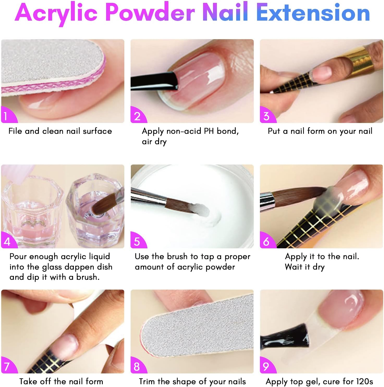 Saviland Monomer Acrylic Nail Liquid &ndash; 8.11Fl.Oz Acrylic Liquid with 3PCS Acrylic Brushes Size（8/10/14）For Acrylic Powders, True-Ema, Non-Yellowing Acrylic Nail Liquid for DIY Home Nail Salon Use image number 6