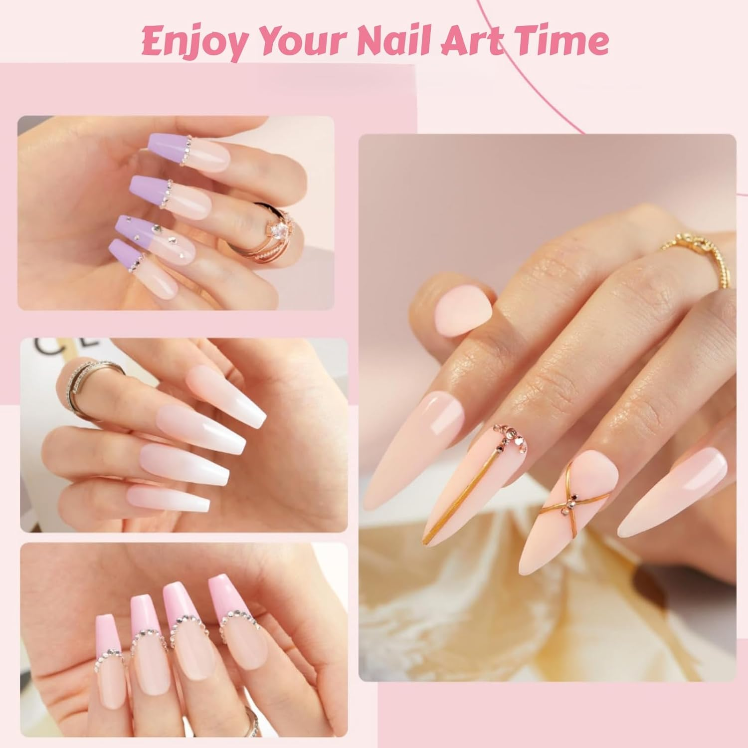 Suytvenxau 3Pcs Acrylic Nail Brush Set - Professional Nail Brushes Sizes 8/10/14 for Powder Application, Nail Art Extension, 3D Carving, DIY Home Salon Manicure Tools image number 2