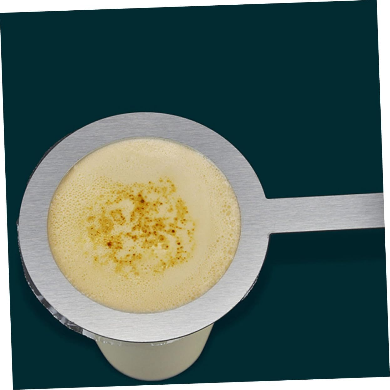 Garneck Stainless Steel Baking Cup Ring Rust-Proof Cup Rim Covers for Heatproof Protection Anti-Scald Design Milk Tea Shop Supply for Coffee Tea Cafes Kitchen Use 4Pcs image number 2