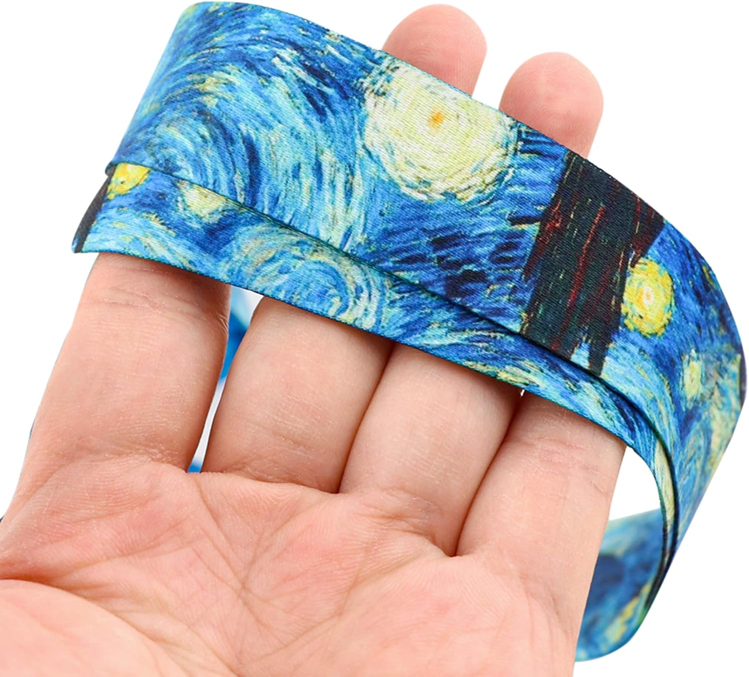 Van Gogh Starry Night Lanyard Cool Art Lanyard for Keys Chain, ID Badge Holder, Name Tag, Car Key for Men Women Teacher(3Pcs Aesthetic)