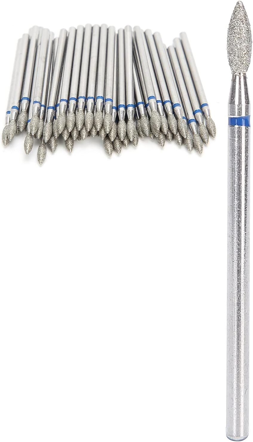 50Pcs Nail Drill Bits for Acrylic Nails, Tungsten Carbide Nail Drill Bits, Nail Polishing Grind Head Replacement Accessory Manicure Tool(M-2.7Mm) image number 6