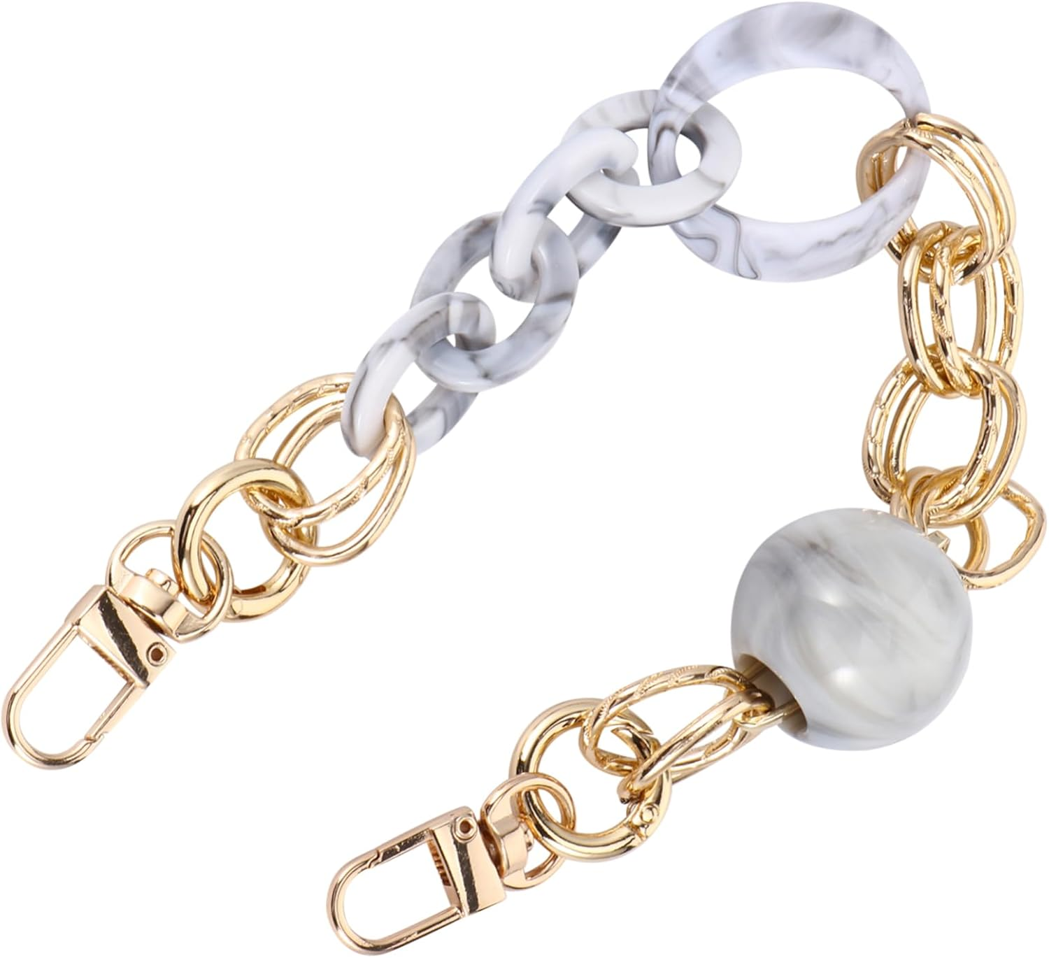 SHINEOFI Retro Acrylic Bag Chain Stylish Decorative Purse Strap for Women Lightweight Resin Replacement Accessory for Unique Handbags and Travel Bags