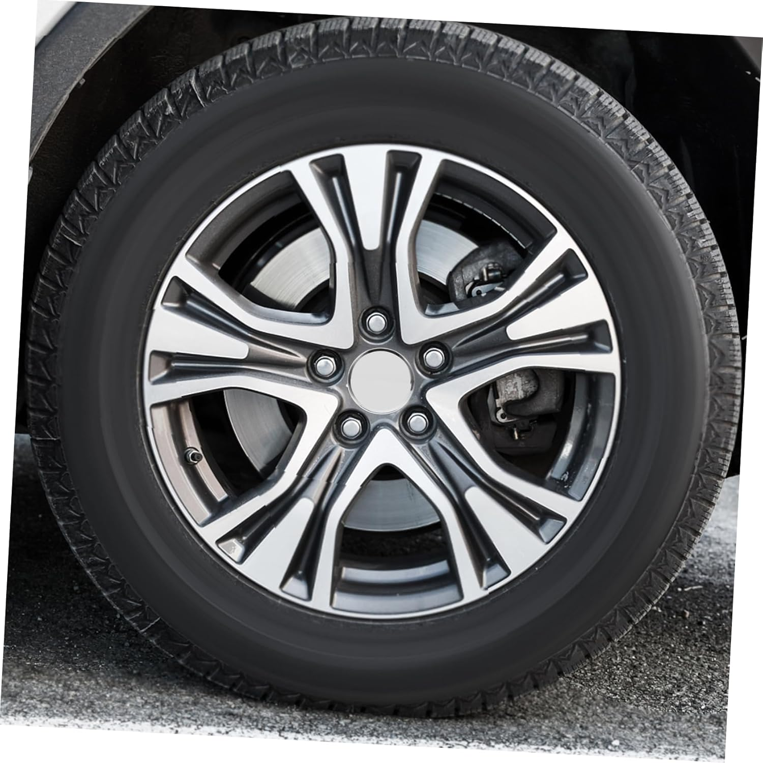 Healifty 2Pcs 63Mm Silver Universal Car Wheel Center Hub Caps Replacement Rim Covers for Automotive Tire Hubcap Accessories