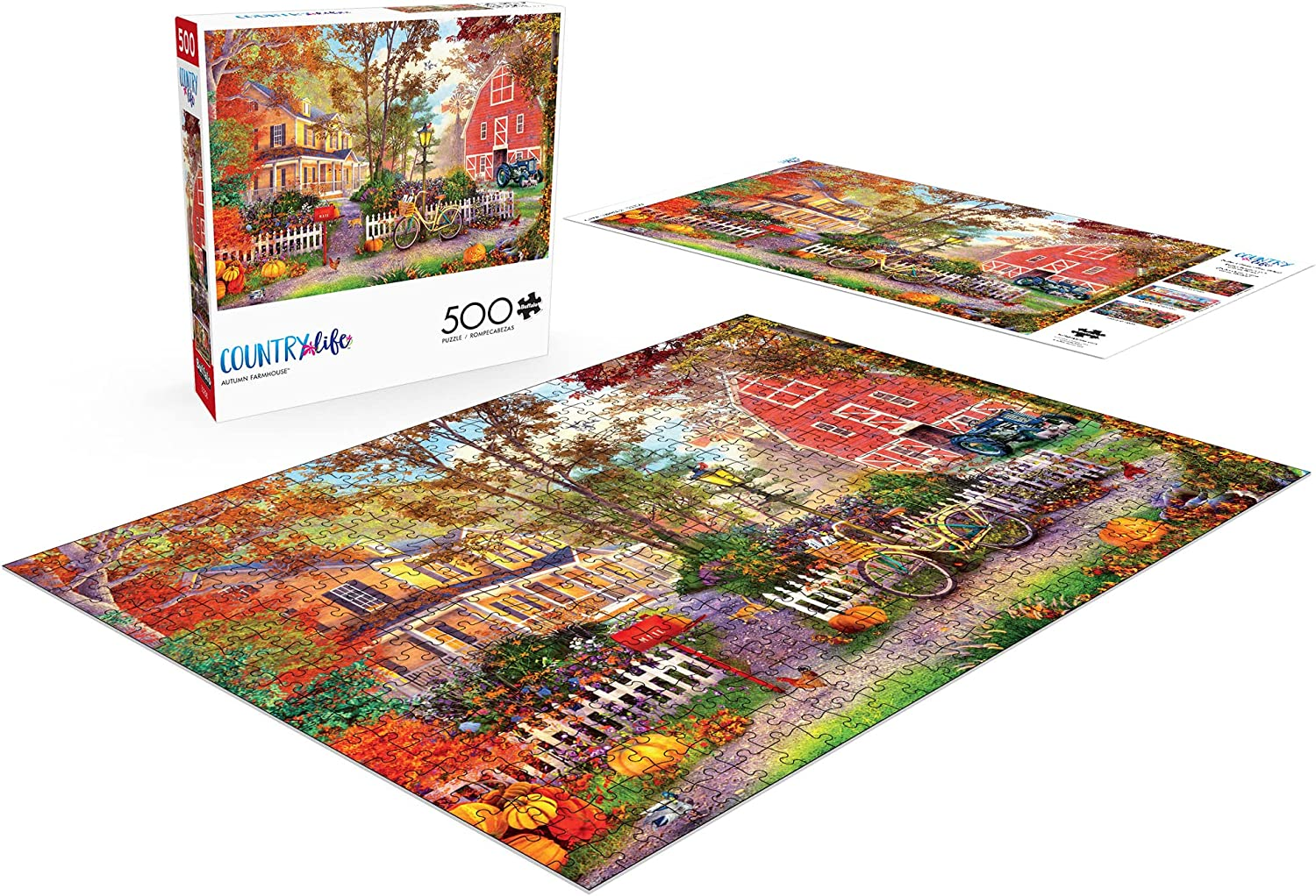 Buffalo Games - Country Life - Autumn Farmhouse - 500 Piece Jigsaw Puzzle image number 5