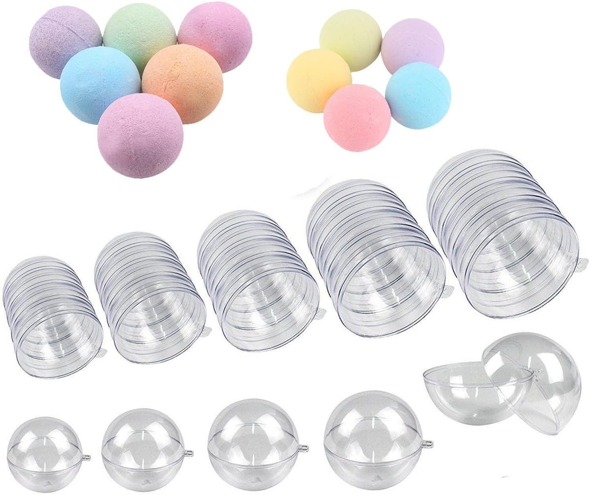 DIY Clear Plastic Bath Bomb Mold with Christmas Ball Decorations 4/5/6/7/8M, (Color : 5Cm)