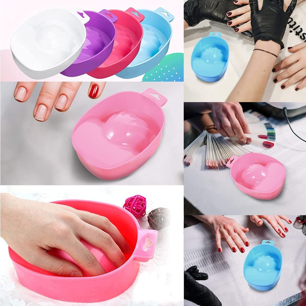 AKOAK 1 Pack Nail Soaking Bowl Dead Skin Cleaning Softening Care Bowl Five Finger Soaking Nail Remover Bowl DIY Nail Salon Softening Dead Skin Nails Cleaning Care Special Tools image number 5