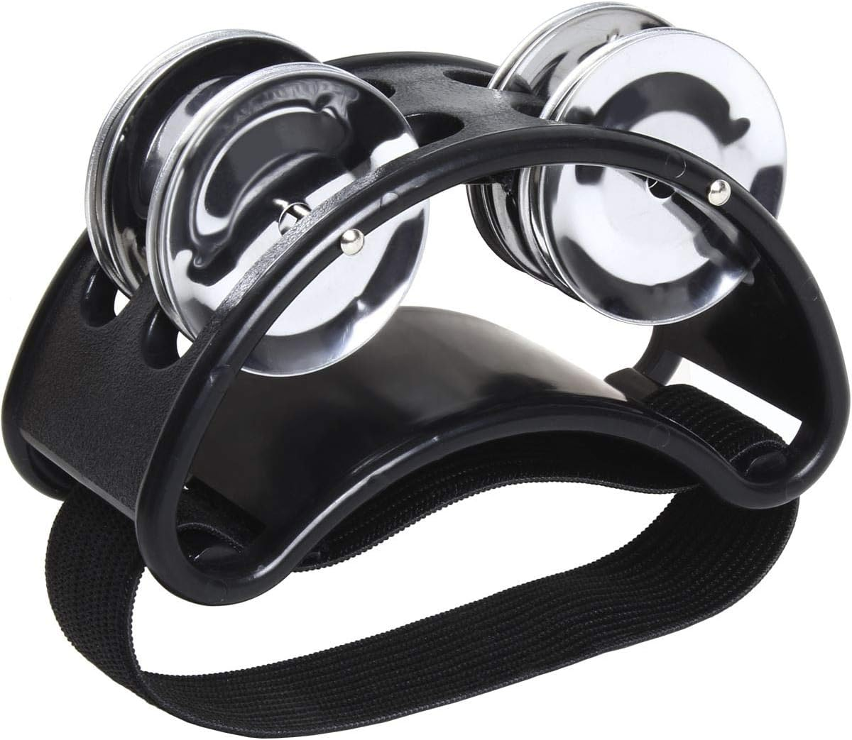 Igadgitz Xtra U6993 - Foot Tambourine Foot Shaker Foot Jingle - Guitar Players, Musicians, Singers, Music Class, Bands and More - Black