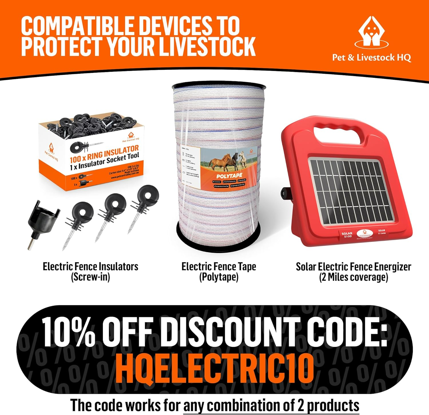 Solar Powered Fence Charger Energizer Panel, Electric Fence for Livestock Electric Power & Battery Shock Storage for 3 Km of Portable Fencing to Protect Livestock, Horses, Cattle, Sheep, Goats, Pet image number 5