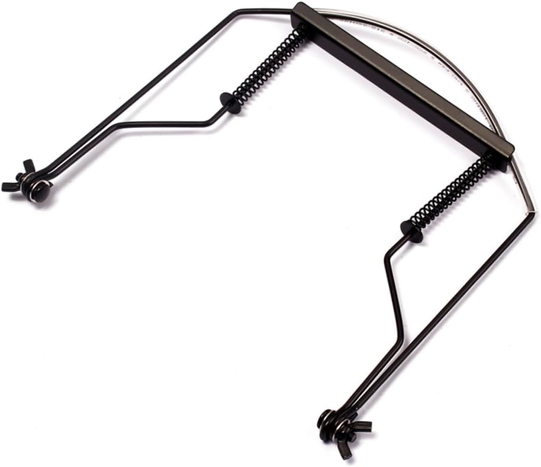10-Hole Green Harmonica Neck Holder Metal Frame Rack, Adjustable Mouth Organ Accessory for Folk and Blues Players, Harmonica Holder for Comfortable Hands-Free Playing