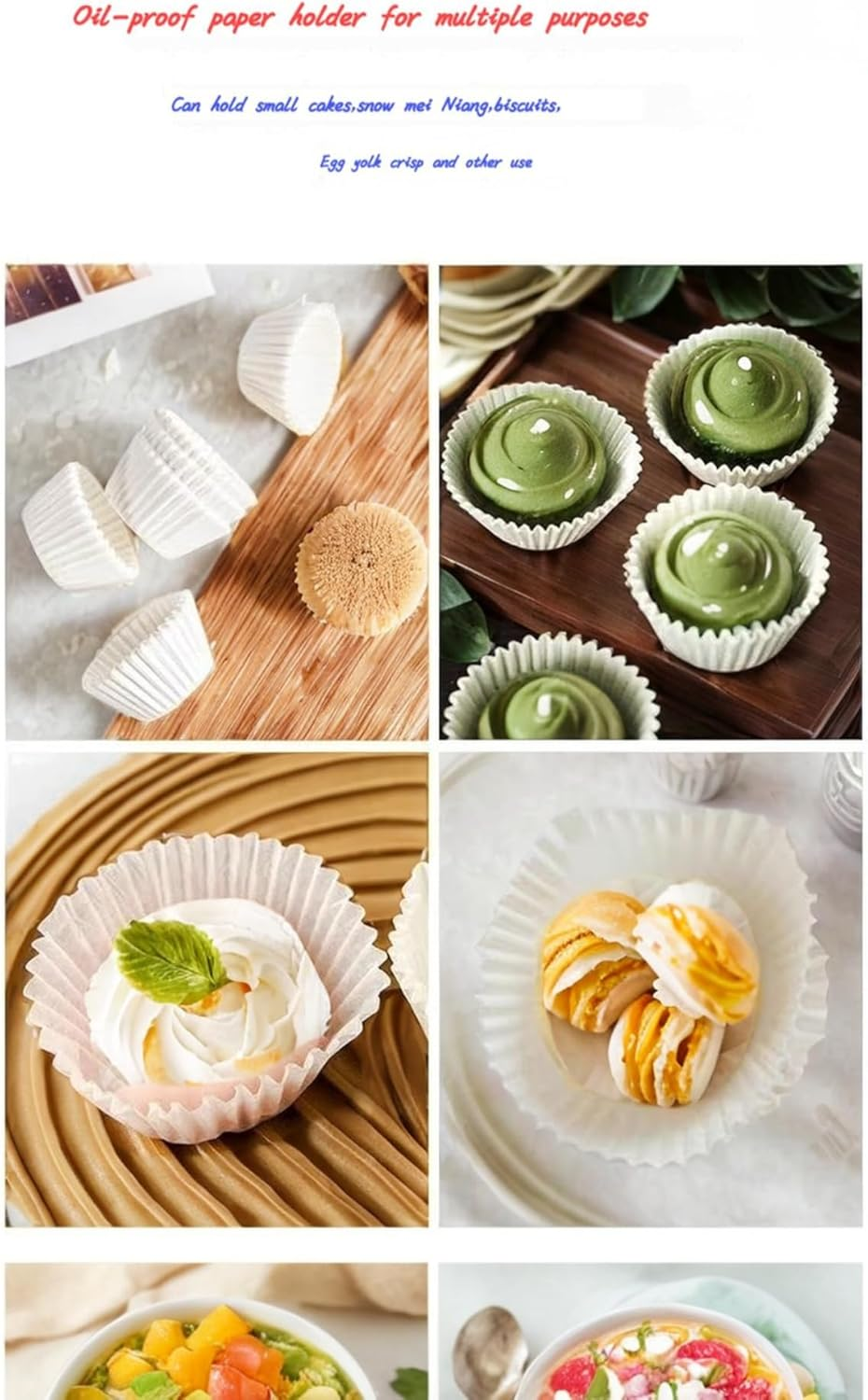 500 Pack Mini Cupcake Liners: White Greaseproof Baking Cups, Odorless Small Wrappers for Ly Released Delicate Muffins & Pastries - for Home & Professional Baking Needs