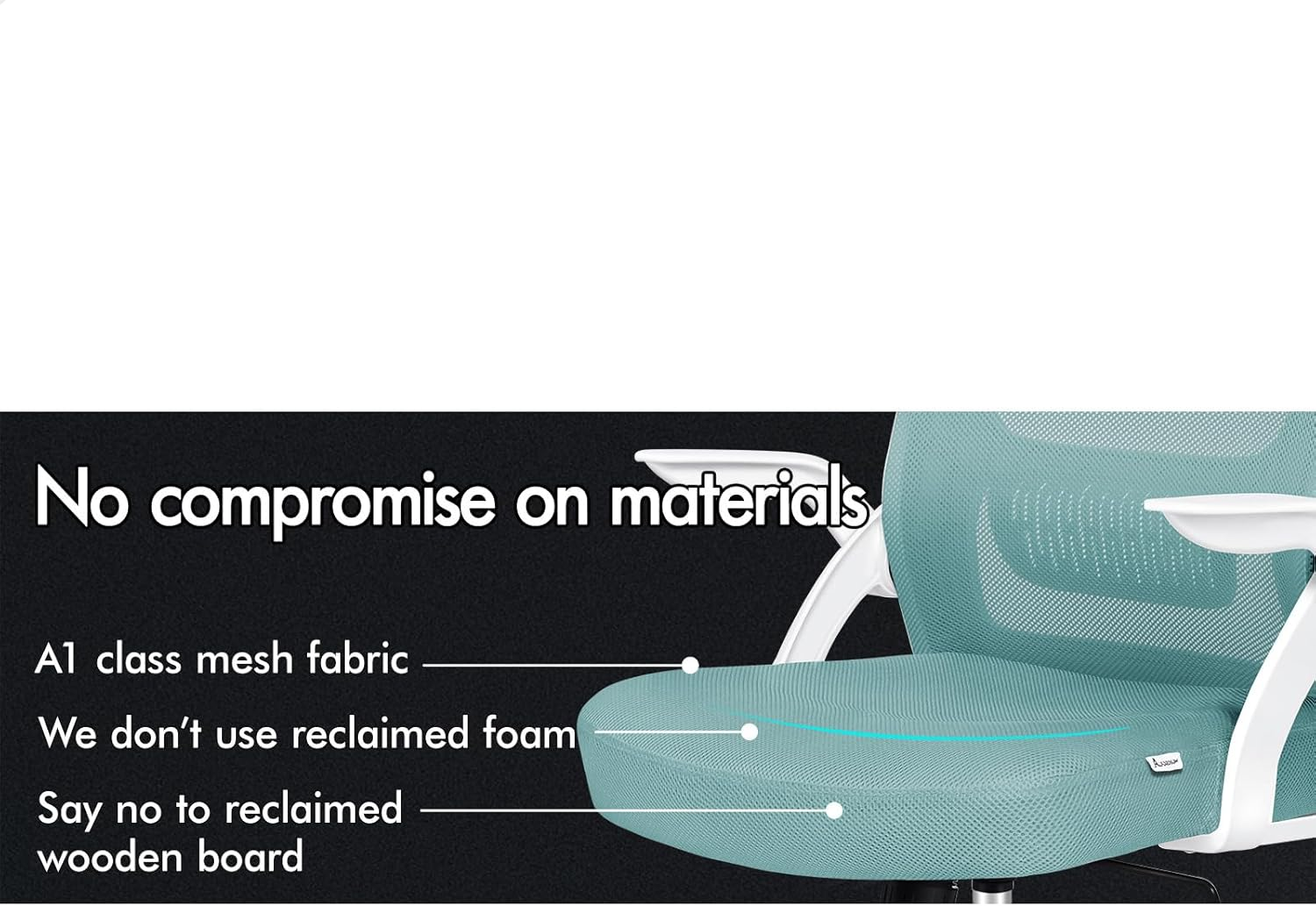 ALFORDSON Office Chair Mesh Computer Chair Swivel Executive Desk Chair with Adjustable Headrest and Armrest Arco Series(Cyan) image number 4