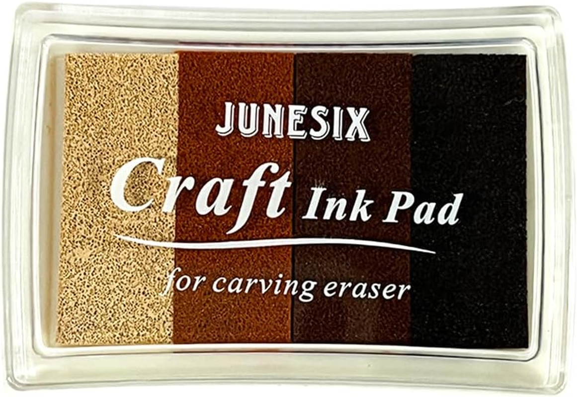 INCAUCA Rainbow Fingerprint Ink Pad, Washable Stamp Pads for Rubber Stamps, Multicolor Craft Stamp Ink Pad, Pigment Ink Pads for Stamping Paper Wood Scrapbook Art Card Making, Gradient Purple