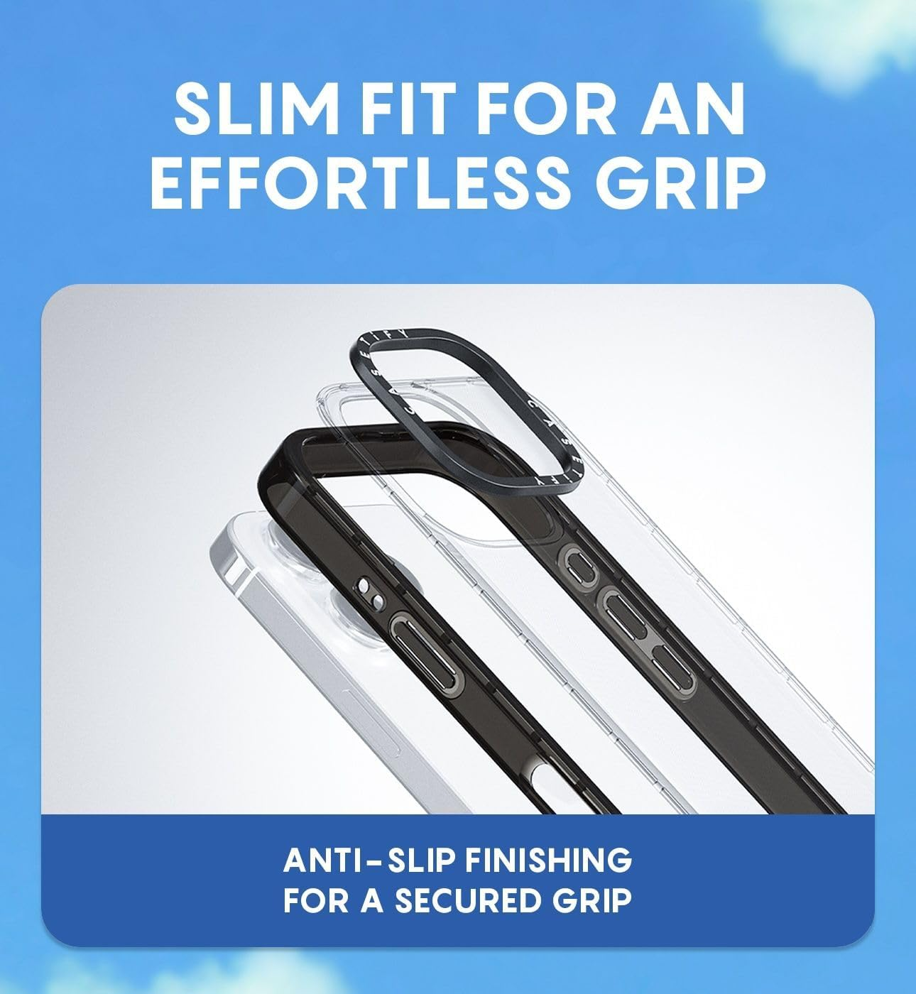 Casetify Compact Iphone 15 Pro Max Case [4 Ft. 2X Military Grade Drop Protection/Slim/Lightweight] - My Succulent Garden - Clear Black image number 2