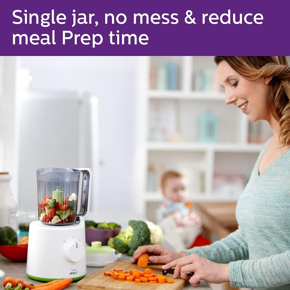 Philips Avent 2-In-1 Steamer and Blender - Steam and Blend Baby Food (Model SCF870/21) image number 4