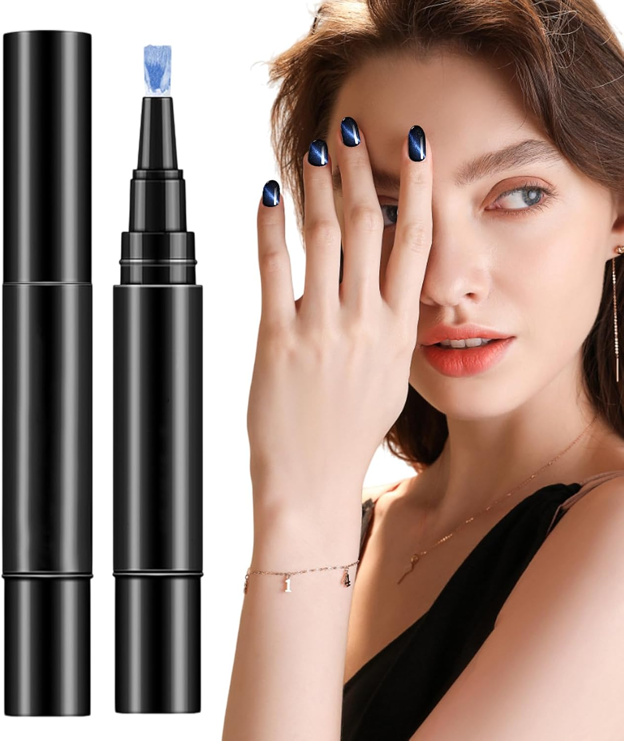 Nail Pen Gel Polish - 1 Step Gel Manicure Pencil, Nail Art Drawing Marker Pen | Gel Polish Pen for Home Salon, Easy Application Nail Design Tool for Women, Teens, Manicure Enthusiasts - 01 image number 6