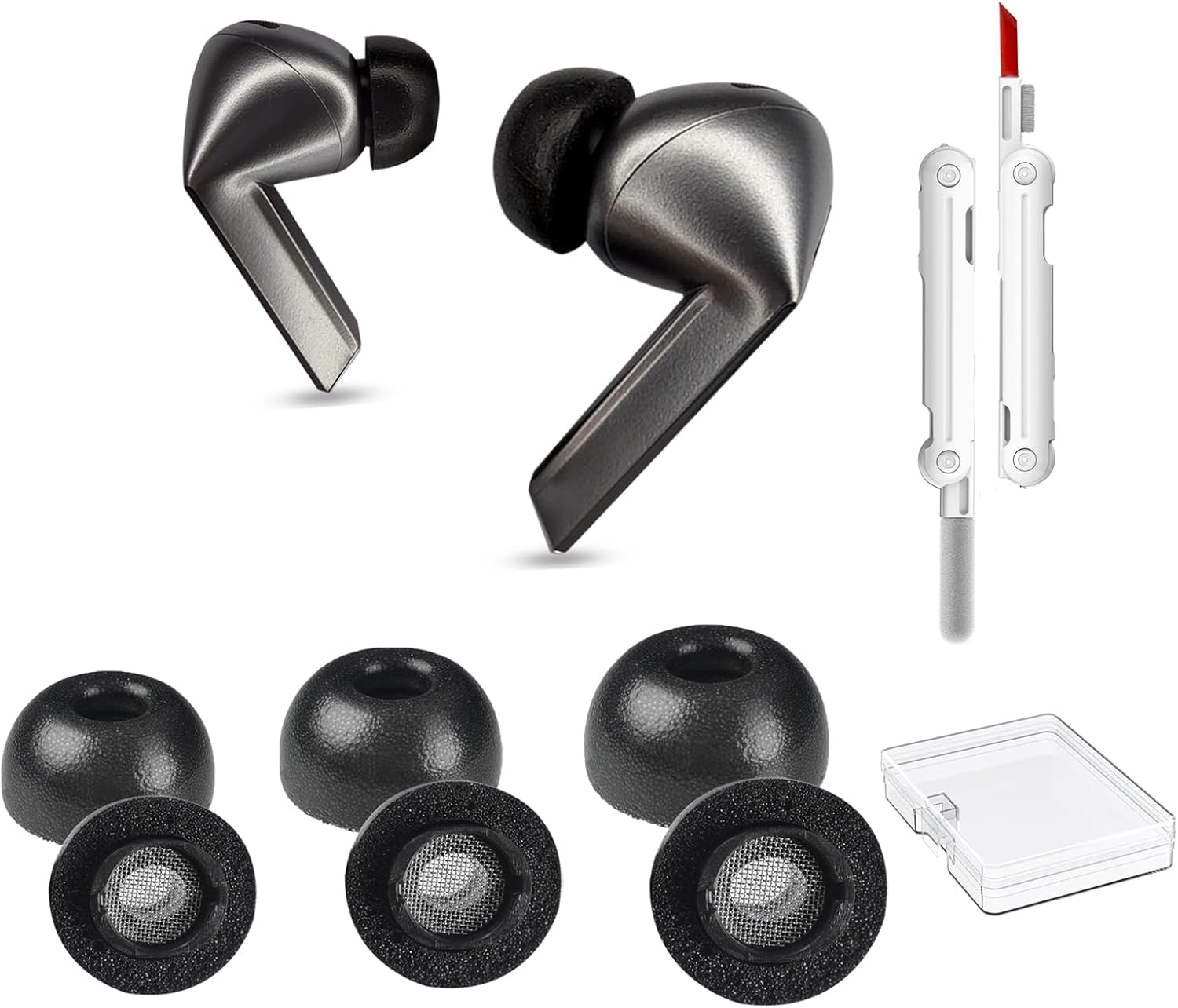 Memory Foam Earbud Tips for Samsung Galaxy Buds3 Pro (2024) Superior Noise Isolation Memory Foam Ear Tips with Cleaner Kit for Galaxy Buds3 Pro Earbuds, Secure Fit, Enhanced Comfort (3 Pairs)
